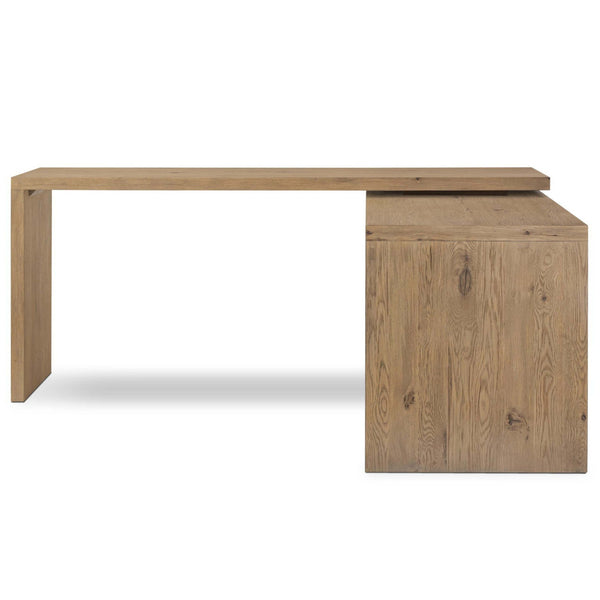 Home Fashion Noah Rotating Desk Aged Smoked Oak By Four Hands