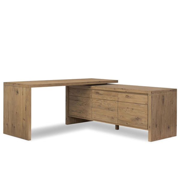 home fashion Noah Rotating Desk Aged Smoked Oak by Four Hands