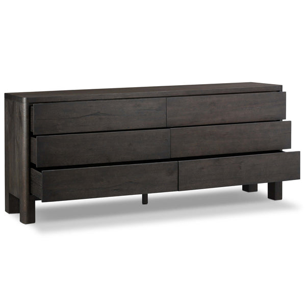 Home Fashion Noeline 6 Drawer Dresser Smoked Black By Four Hands