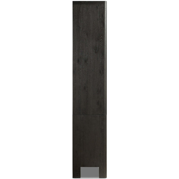 Home Fashion Noeline Wide Bookcase Smoked Black By Four Hands