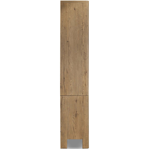 Home Fashion Noeline Wide Bookcase Worn Oak By Four Hands