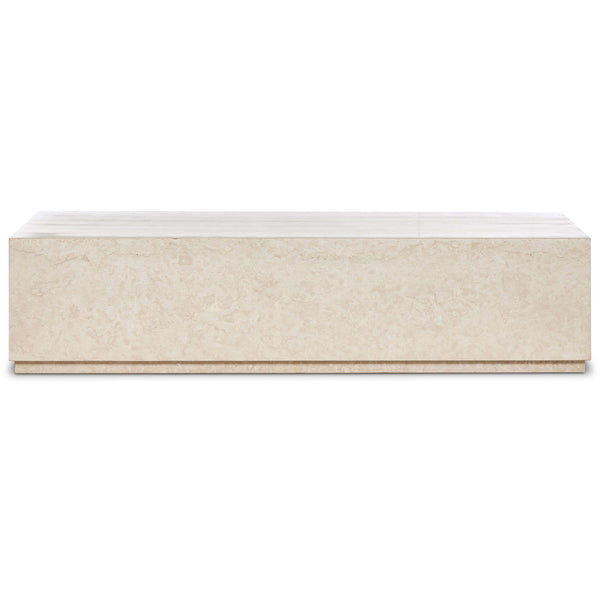 Home Fashion Oakland Rectangular Outdoor Coffee Table Cream Marble By Four Hands