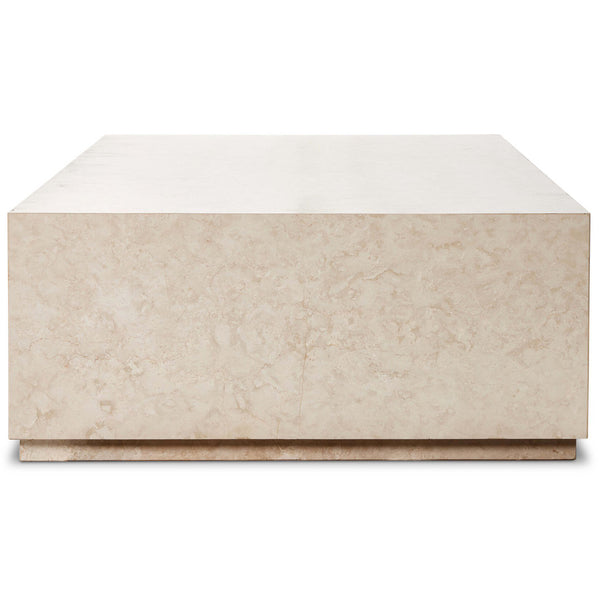 Home Fashion Oakland Rectangular Outdoor Coffee Table Cream Marble By Four Hands