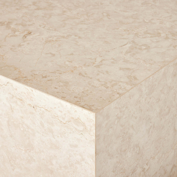 Home Fashion Oakland Rectangular Outdoor Coffee Table Cream Marble By Four Hands