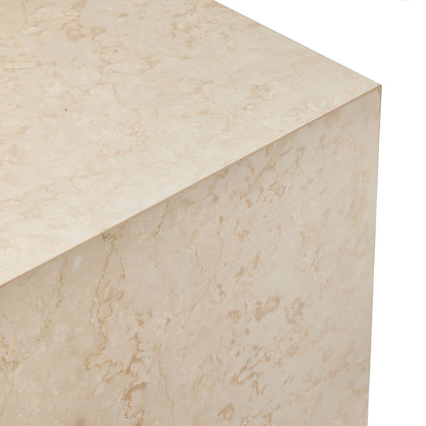 Home Fashion Oakland Square Outdoor End Table Cream Marble By Four Hands