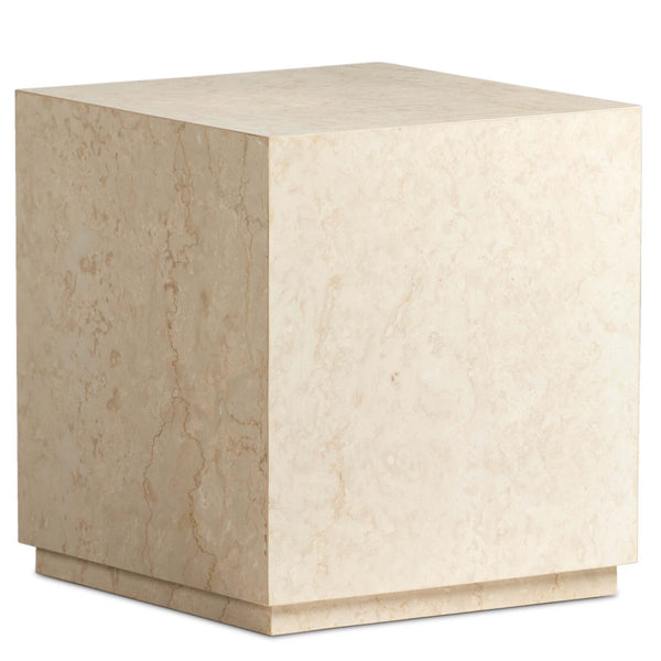 home fashion Oakland Square Outdoor End Table Cream Marble by Four Hands
