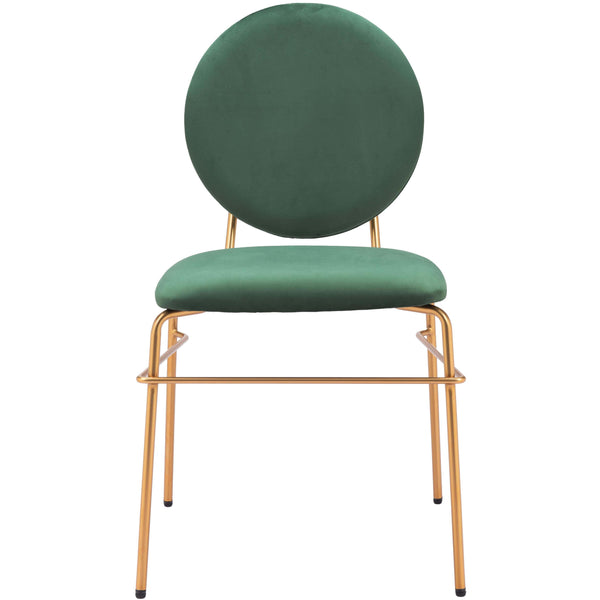Home Fashion Odessa Dining Chair Green/Gold Set Of 2