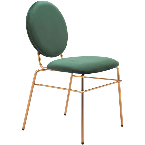 Home Fashion Odessa Dining Chair Green/Gold Set Of 2
