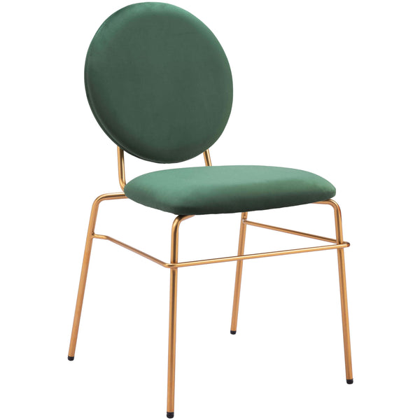 home fashion Odessa Dining Chair Green/Gold Set of 2