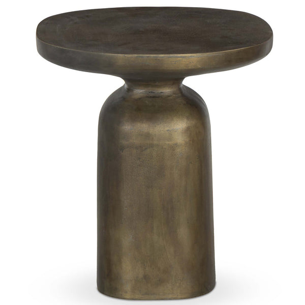 Home Fashion Odessa End Table Textured Aged Brass By Four Hands
