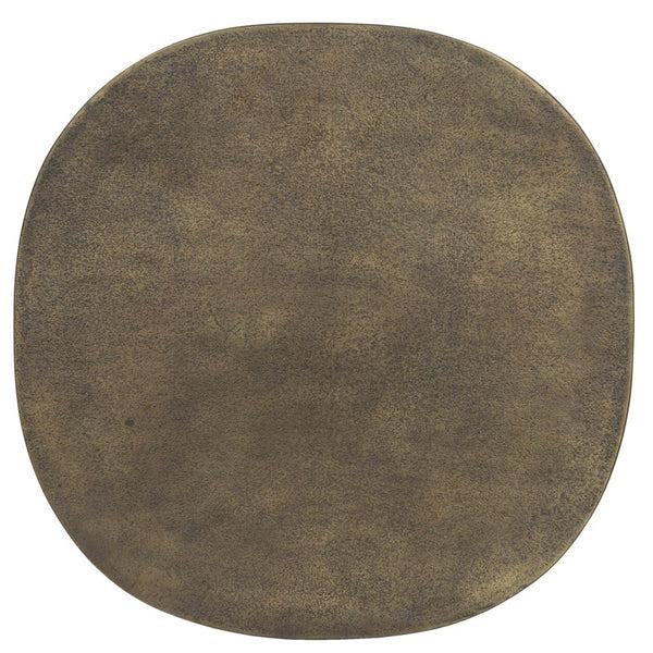 Home Fashion Odessa End Table Textured Aged Brass By Four Hands