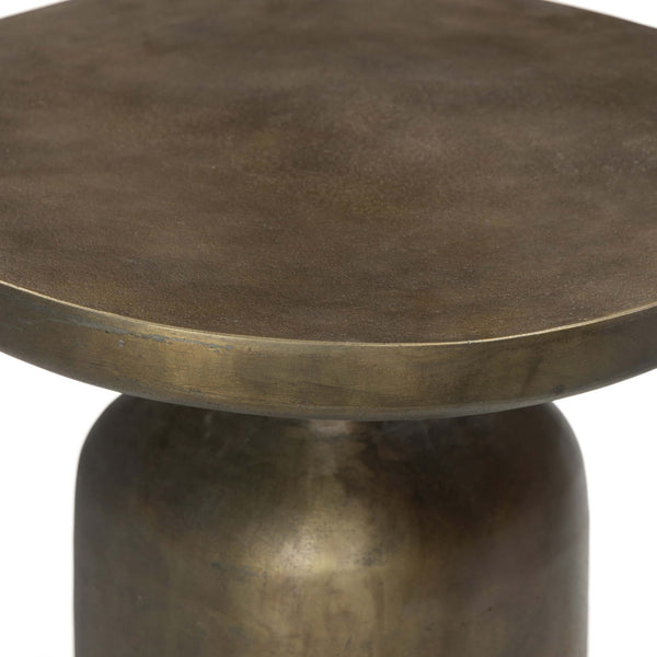 Home Fashion Odessa End Table Textured Aged Brass By Four Hands