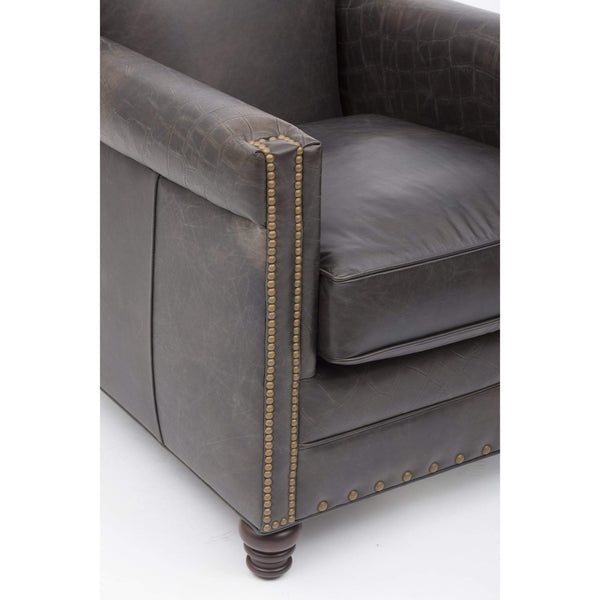 Home Fashion Old Saddle Crocodile Leather Club Chair