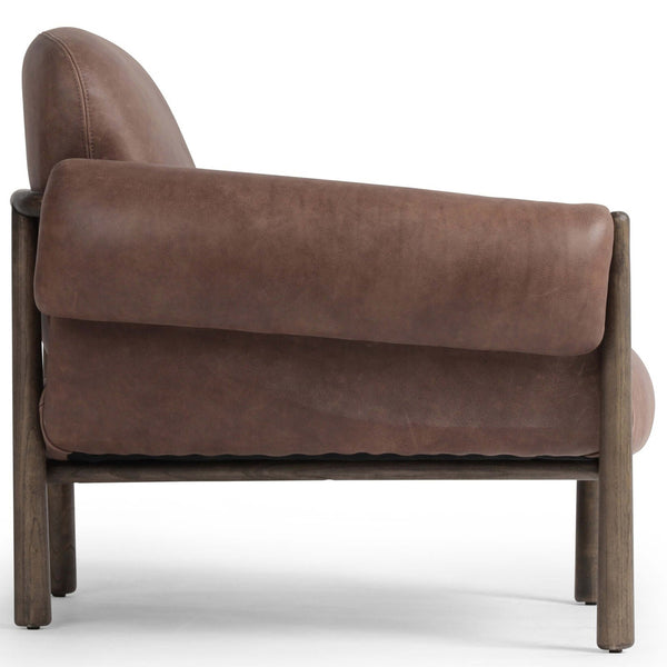 Home Fashion Olia Leather Chair Palermo Cigar By Four Hands