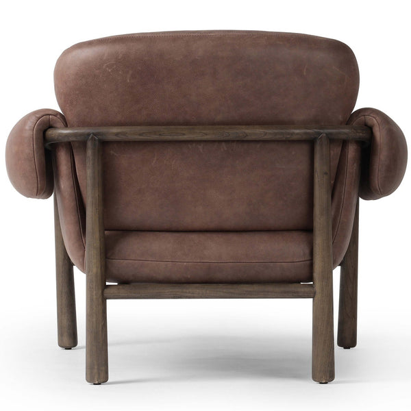 Home Fashion Olia Leather Chair Palermo Cigar By Four Hands