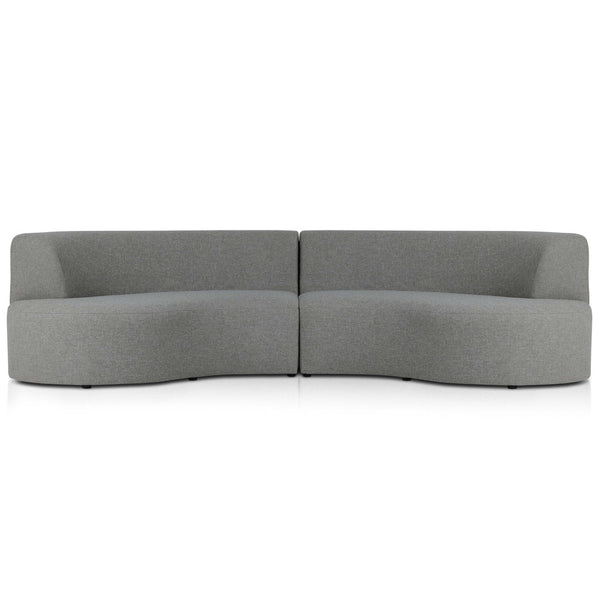 Home Fashion Opal Outdoor 2 Piece Curved Sectional Hayes Smoke By Four Hands