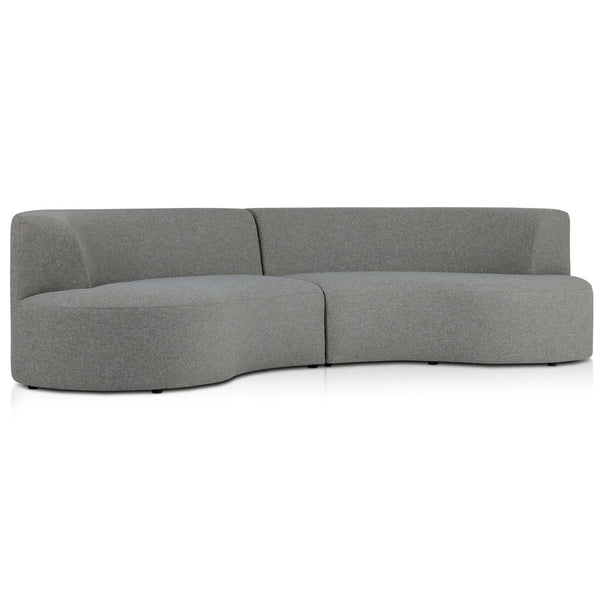 home fashion Opal Outdoor 2 Piece Curved Sectional Hayes Smoke by Four Hands