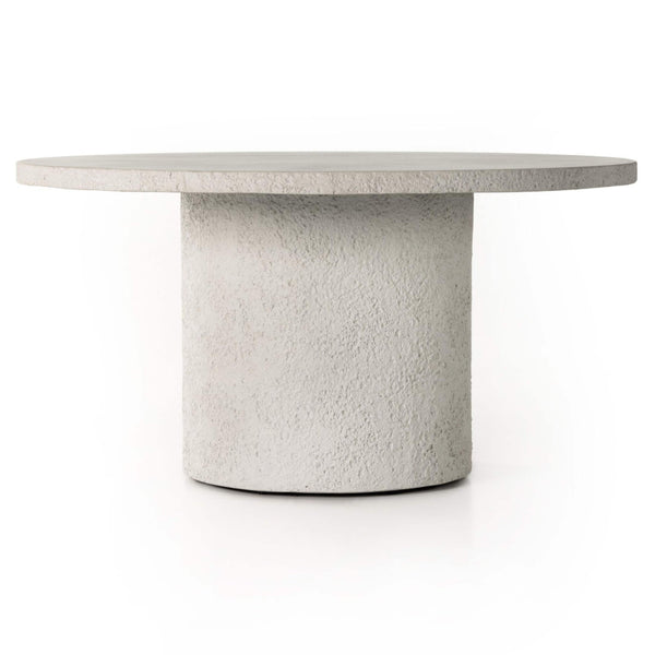 home fashion Otero 60" Outdoor Round Dining Table Matte Stone