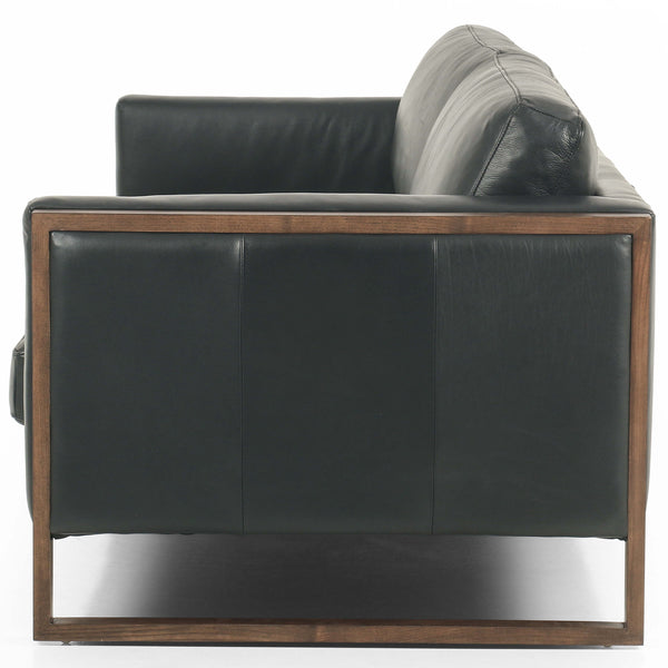 Home Fashion Otis Leather Sofa Harrison Black By Four Hands