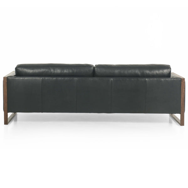 Home Fashion Otis Leather Sofa Harrison Black By Four Hands