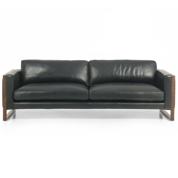 home fashion Otis Leather Sofa Harrison Black by Four Hands