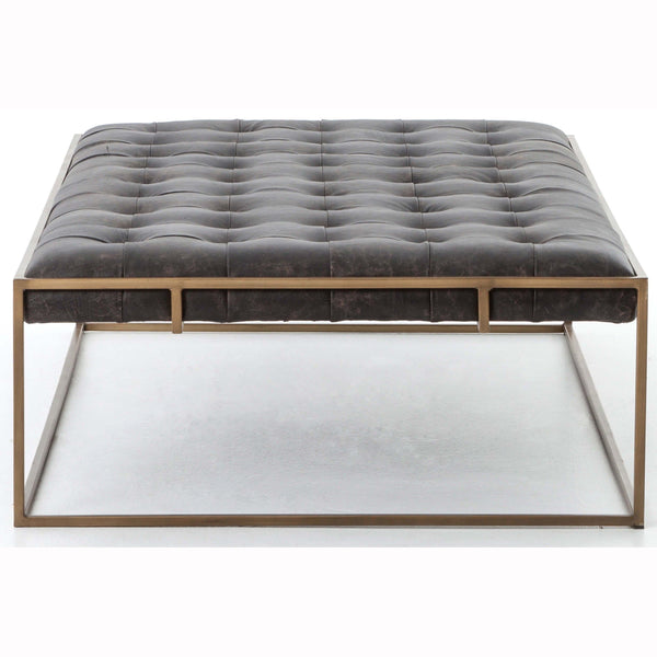 Home Fashion Oxford Rectangular Cocktail Ottoman Rialto Ebony By Four Hands