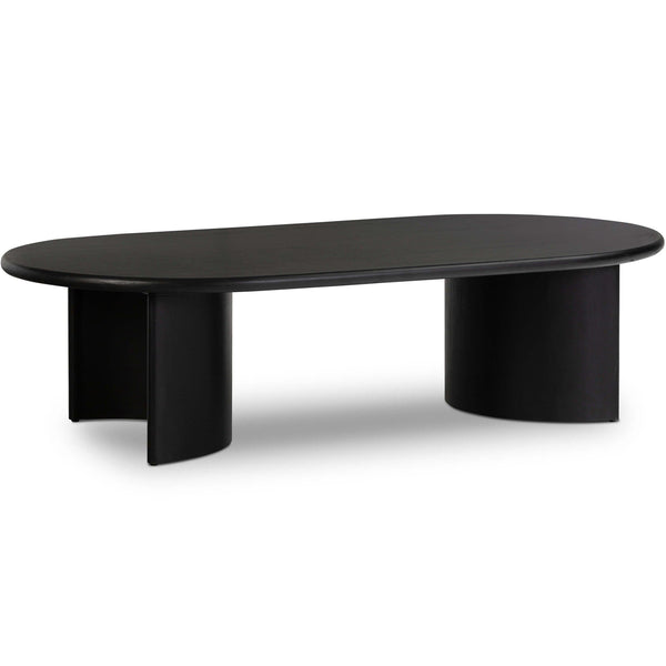 home fashion Paden Large Coffee Table 65" Aged Black by Four Hands