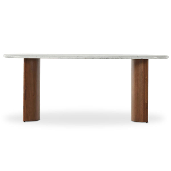 Home Fashion Paden Large Console Table White Marble By Four Hands