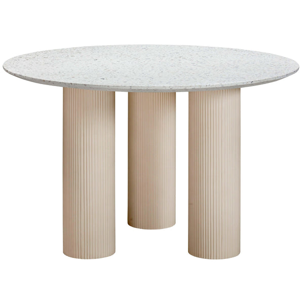 Home Fashion Parcino Outdoor Round Dining Table Terrazzo