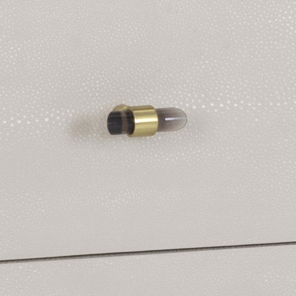 Home Fashion Pattinson Desk White Ceruse/Cream Shagreen