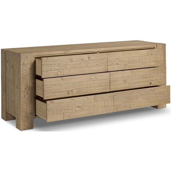 Home Fashion Perot 6 Drawer Dresser Light Blonde By Four Hands