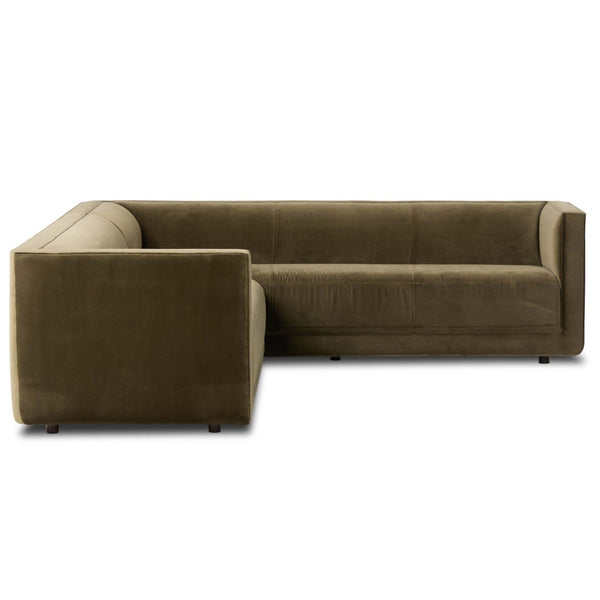 Home Fashion Phillip 2-Piece Sectional Surrey Olive By Four Hands