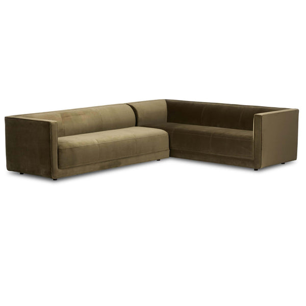 home fashion Phillip 2-Piece Sectional Surrey Olive by Four Hands