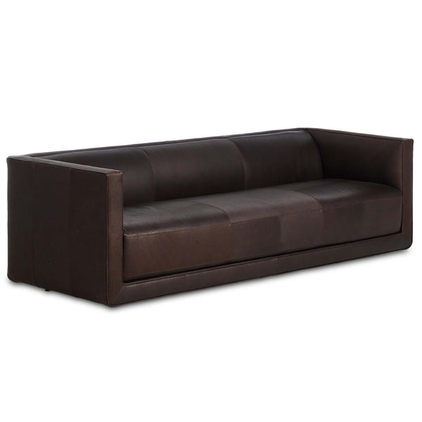 Home Fashion Phillip Leather Sofa Heirloom Cigar By Four Hands