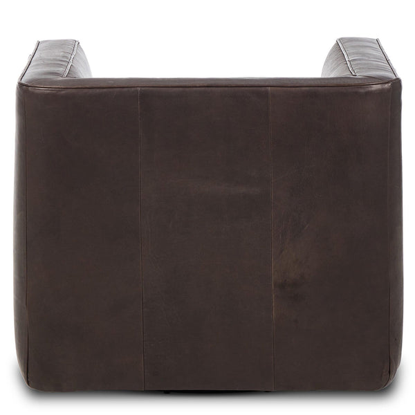 Home Fashion Phillip Leather Swivel Chair Heirloom Cigar By Four Hands