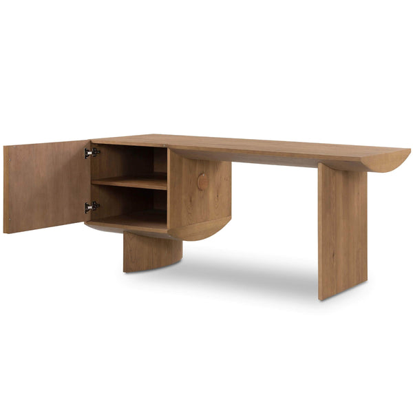Home Fashion Pickford Desk Dusted Oak Veneer By Four Hands