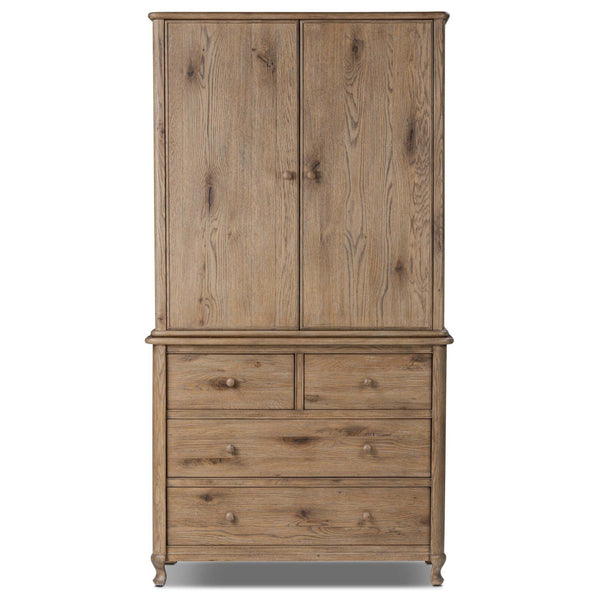 Home Fashion Pika Armoire Weathered Oak By Four Hands