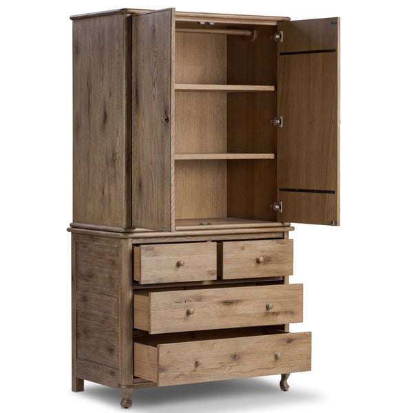 Home Fashion Pika Armoire Weathered Oak By Four Hands