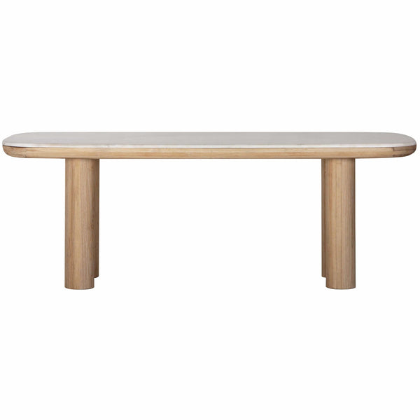 Home Fashion Pillar Rectangular Dining Table Calm Nature