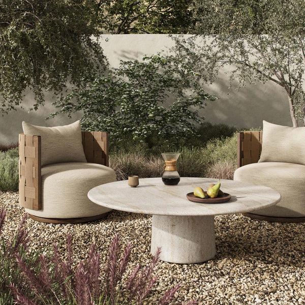 Home Fashion Poole Outdoor Coffee Table Textured Sand By Four Hands