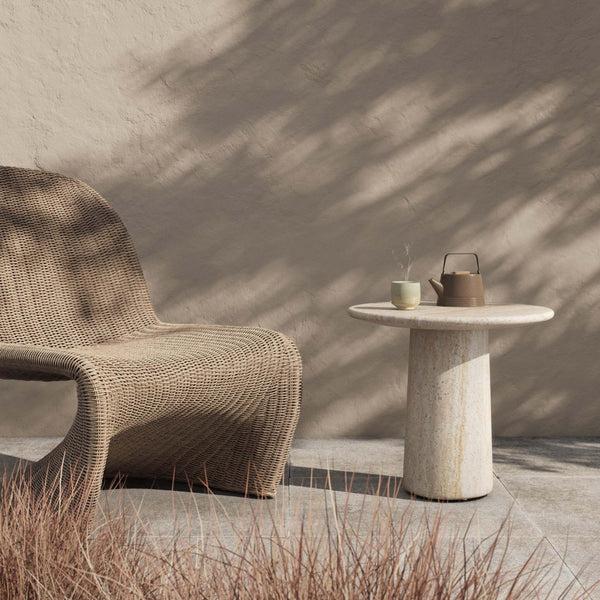 Home Fashion Poole Outdoor End Table Textured Sand By Four Hands