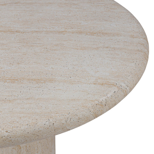 Home Fashion Poole Outdoor Round Dining Table Textured Sand By Four Hands