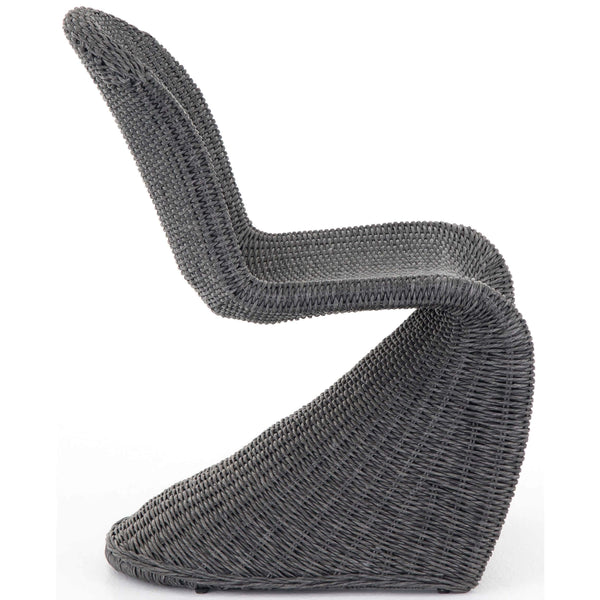 Home Fashion Portia Outdoor Dining Chair Vintage Charcoal Set Of 2 By Four Hands