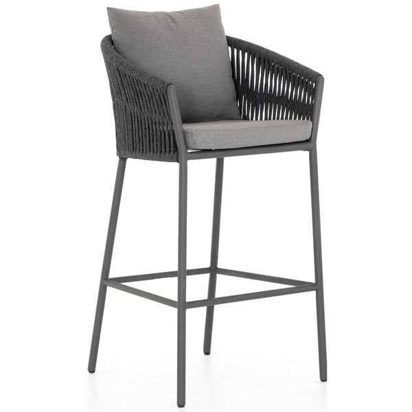 home fashion Porto Outdoor Bar & Counter Stool Charcoal by Four Hands