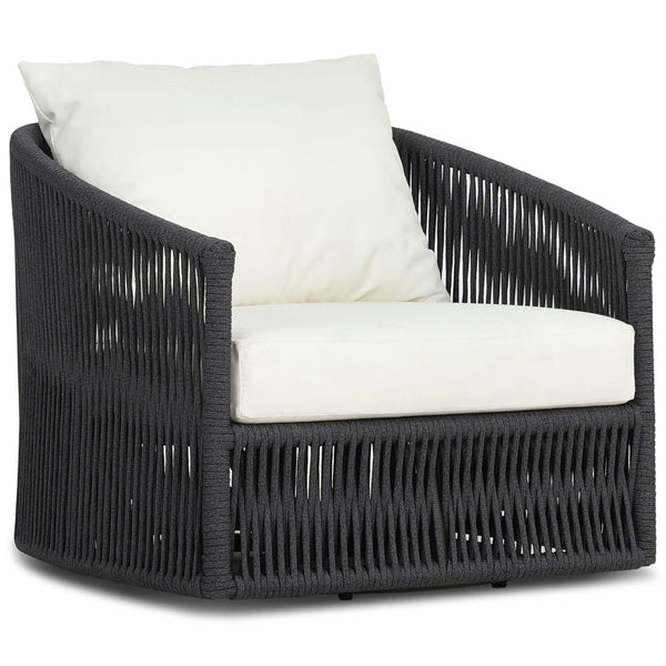 home fashion Porto Outdoor Swivel Chair Arashi Salt by Four Hands