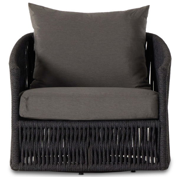 Home Fashion Porto Outdoor Swivel Chair Venao Charcoal By Four Hands
