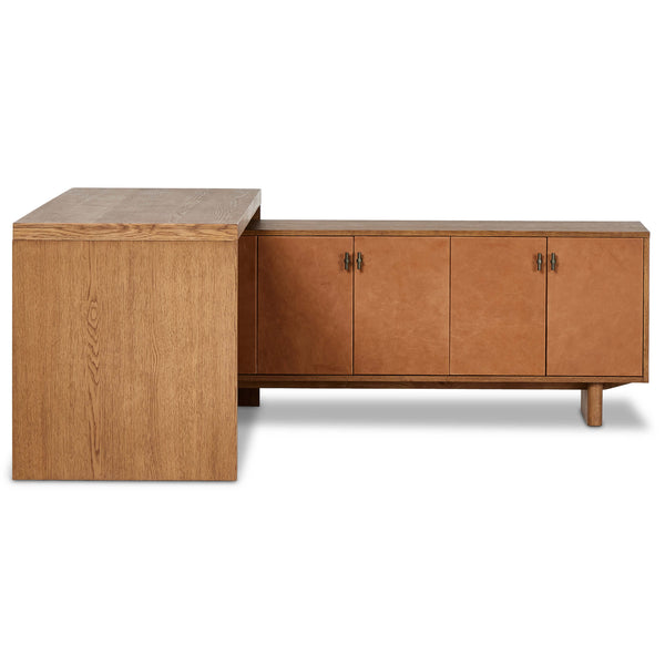 Home Fashion Posada L-Shaped Desk Amber By Four Hands