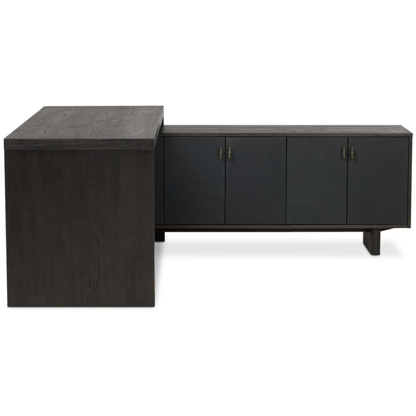 Home Fashion Posada L-Shaped Desk Black By Four Hands