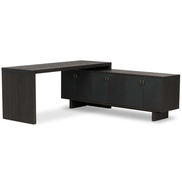 home fashion Posada L-Shaped Desk Black by Four Hands