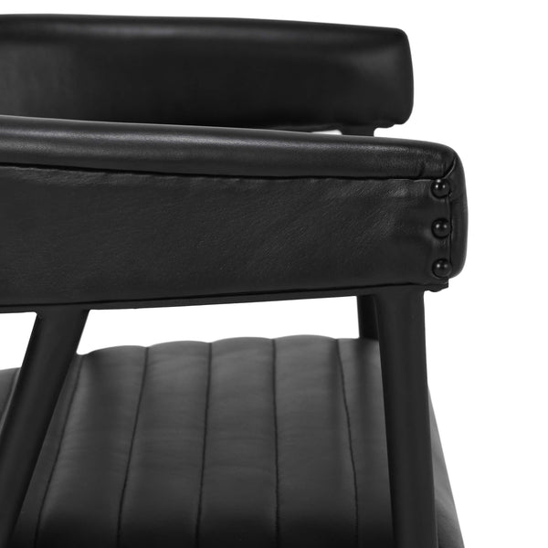 Home Fashion Preston Leather Dining Chair Jet Black Set Of 2